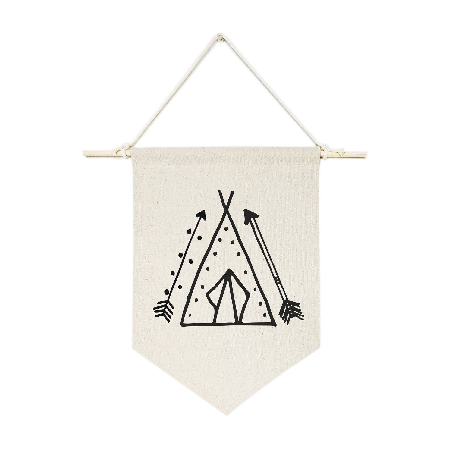 Tee Pee Tribal Hanging Wall Banner from The Cotton & Canvas Co.