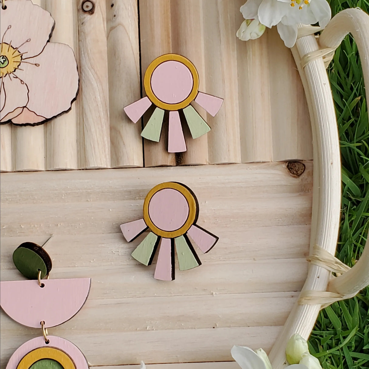 Art Deco Pastel Studs from LE CHIC MIAMI