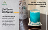 Multi-Purpose Wavy-Square Candle Holder from Choixe