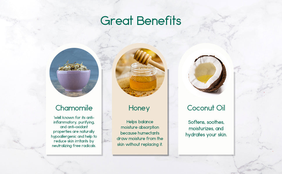 Renewing Soap Bar. Chamomile, Honey, and Coconut Oil. from BeNat