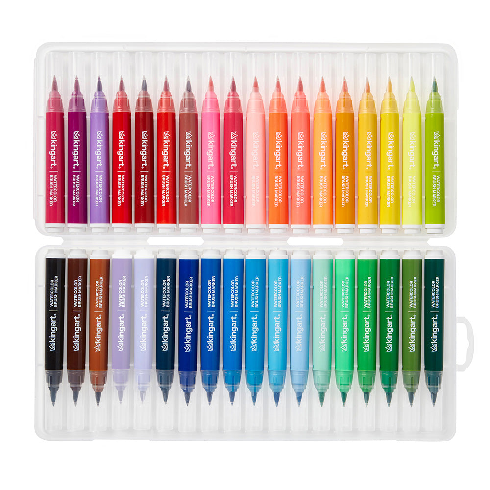 Brush Tip Markers 36 Colors from KINGART