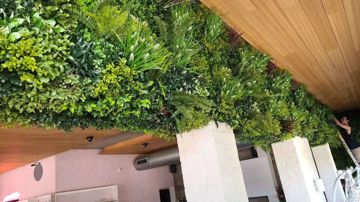 Ultra-Luxury Lush Spring Artificial Vertical Garden Green Wall 40" x 40" 11SQ FT Commercial Grade UV Resistant (Overstock Sale) from Designer Plants USA