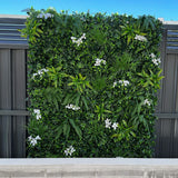 Sample Panel of Snowy White Artificial Vertical Garden (Small Sample) Commercial Grade UV Resistant from Designer Plants USA