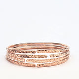Brides Mag Featured Textured Copper Anniversary Bangle in 4 Sizes from Alexa Martha Designs