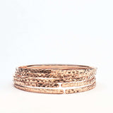 Brides Mag Featured Textured Copper Anniversary Bangle in 4 Sizes from Alexa Martha Designs