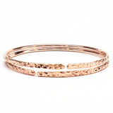 Brides Mag Featured Textured Copper Anniversary Bangle in 4 Sizes from Alexa Martha Designs