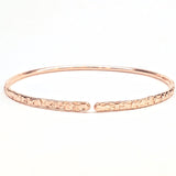 Brides Mag Featured Textured Copper Anniversary Bangle in 4 Sizes from Alexa Martha Designs