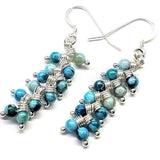 As Seen On TV Jane The Virgin Sterling Silver Turquoise Wire Wrapped Earrings from Alexa Martha Designs