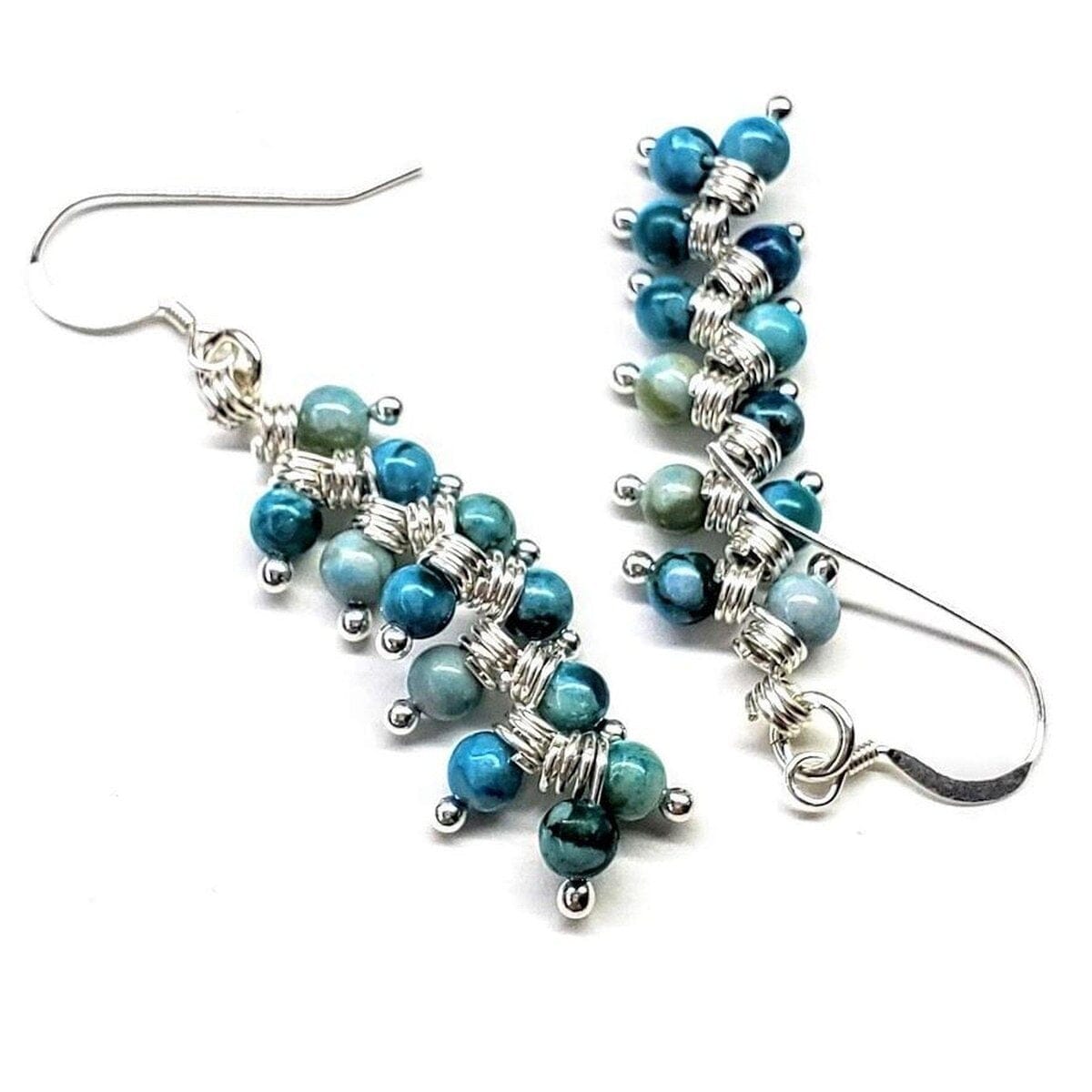 As Seen On TV Jane The Virgin Sterling Silver Turquoise Wire Wrapped Earrings from Alexa Martha Designs