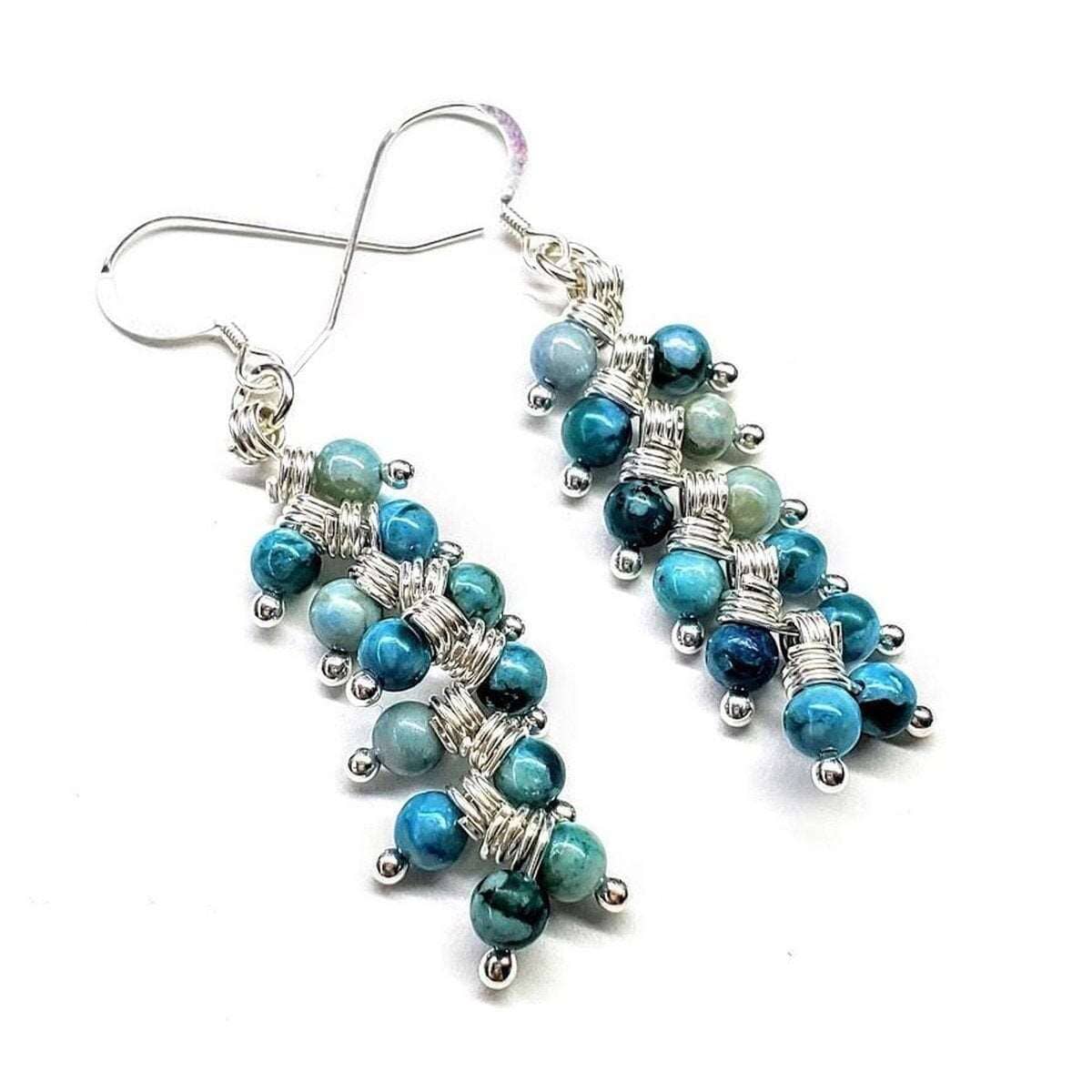 As Seen On TV Jane The Virgin Sterling Silver Turquoise Wire Wrapped Earrings from Alexa Martha Designs