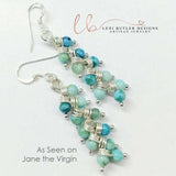 As Seen On TV Jane The Virgin Sterling Silver Turquoise Wire Wrapped Earrings from Alexa Martha Designs