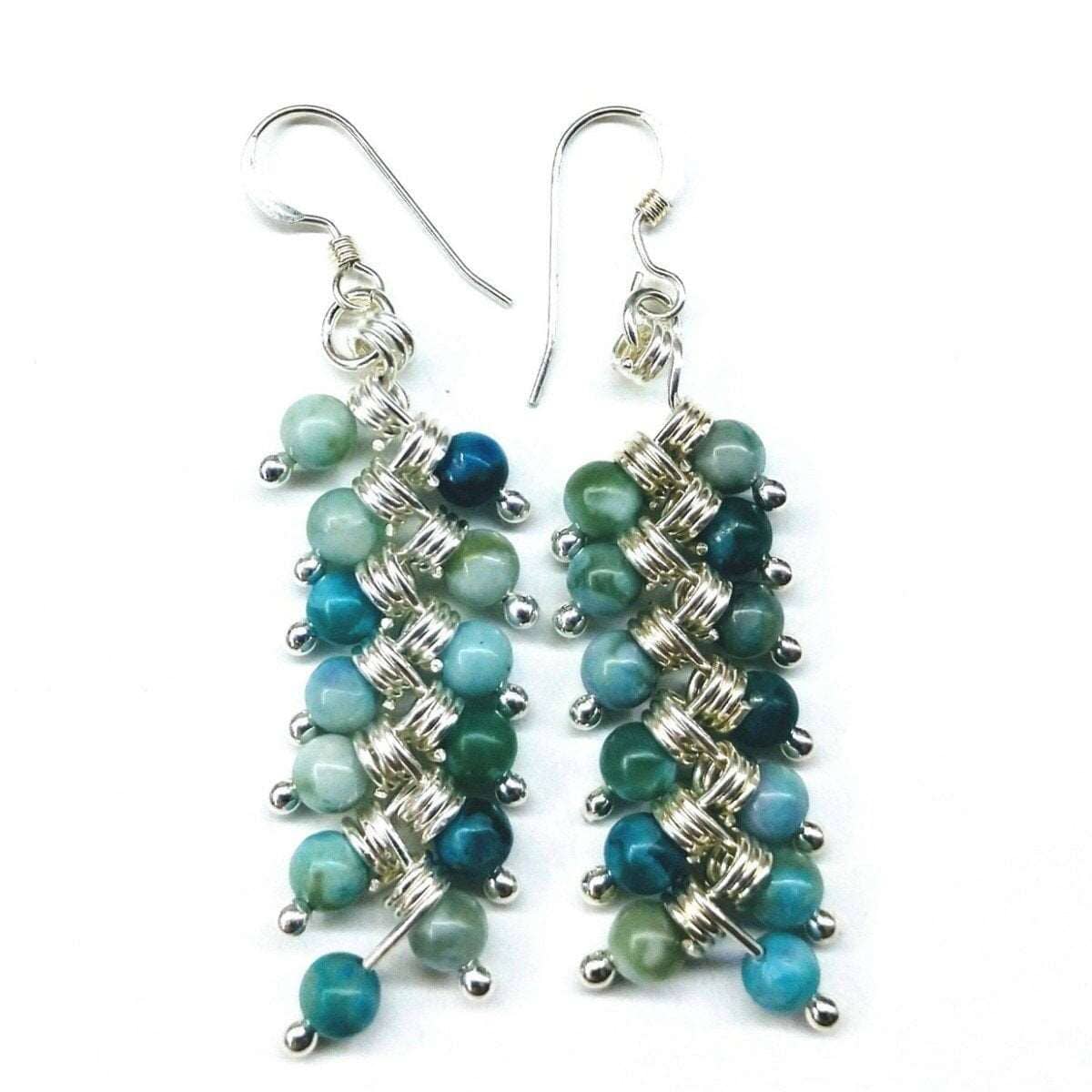 As Seen On TV Jane The Virgin Sterling Silver Turquoise Wire Wrapped Earrings from Alexa Martha Designs