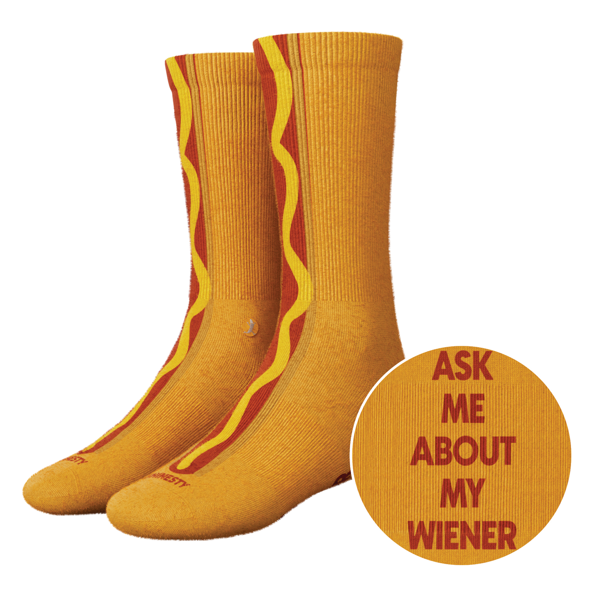 The Ask Me | Hot Dog Heel Hammock™ Crew Socks from Shinesty