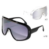 12Pcs Visor Style Sunglasses from Madeline Love