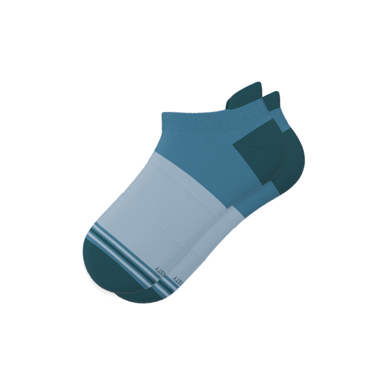 The Atlantic | Blue Color Block Heel Hammock™ Ankle Socks from Shinesty