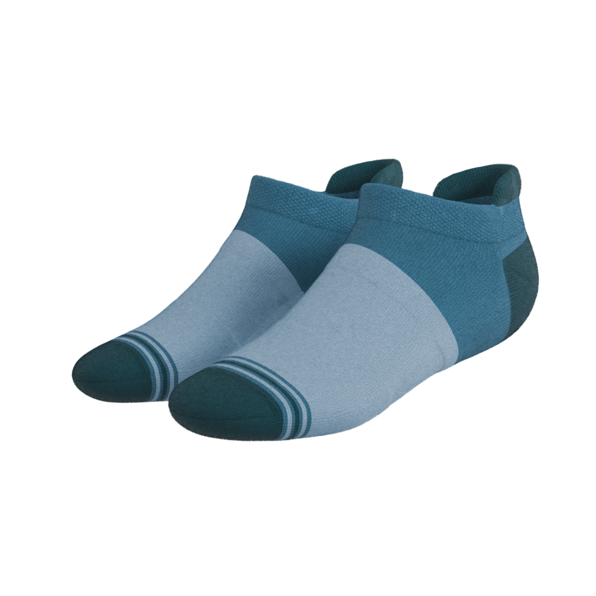 The Atlantic | Blue Color Block Heel Hammock™ Ankle Socks from Shinesty