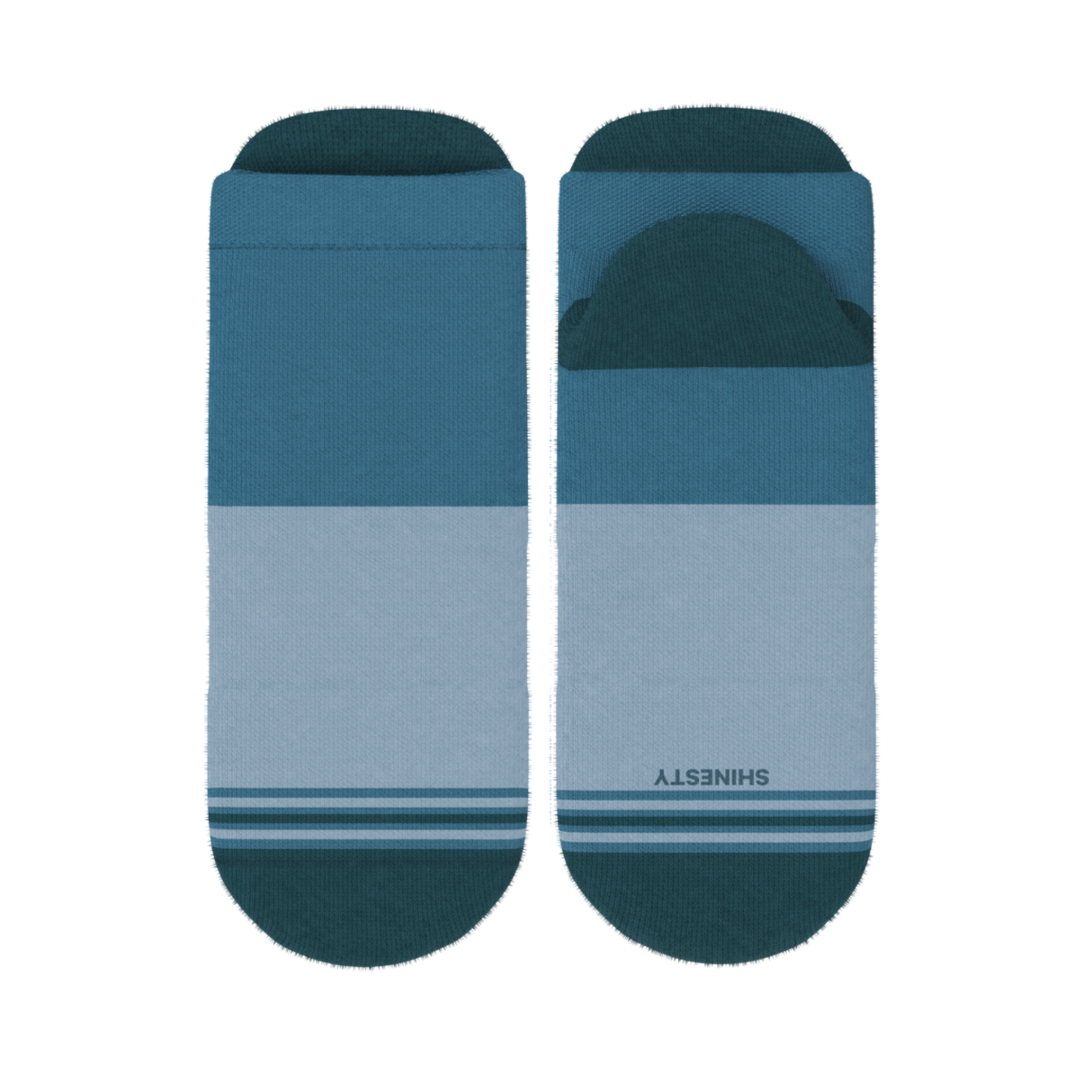 The Atlantic | Blue Color Block Heel Hammock™ Ankle Socks from Shinesty