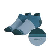 The Atlantic | Blue Color Block Heel Hammock™ Ankle Socks from Shinesty