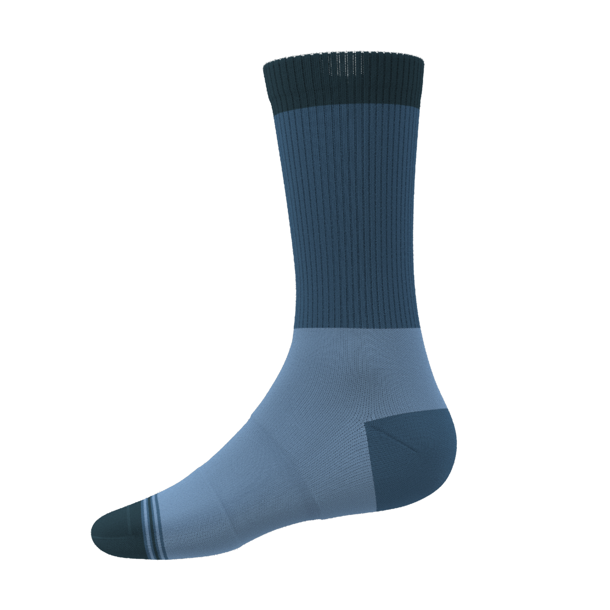 The Atlantic | Blue Color Block Heel Hammock™ Crew Socks from Shinesty