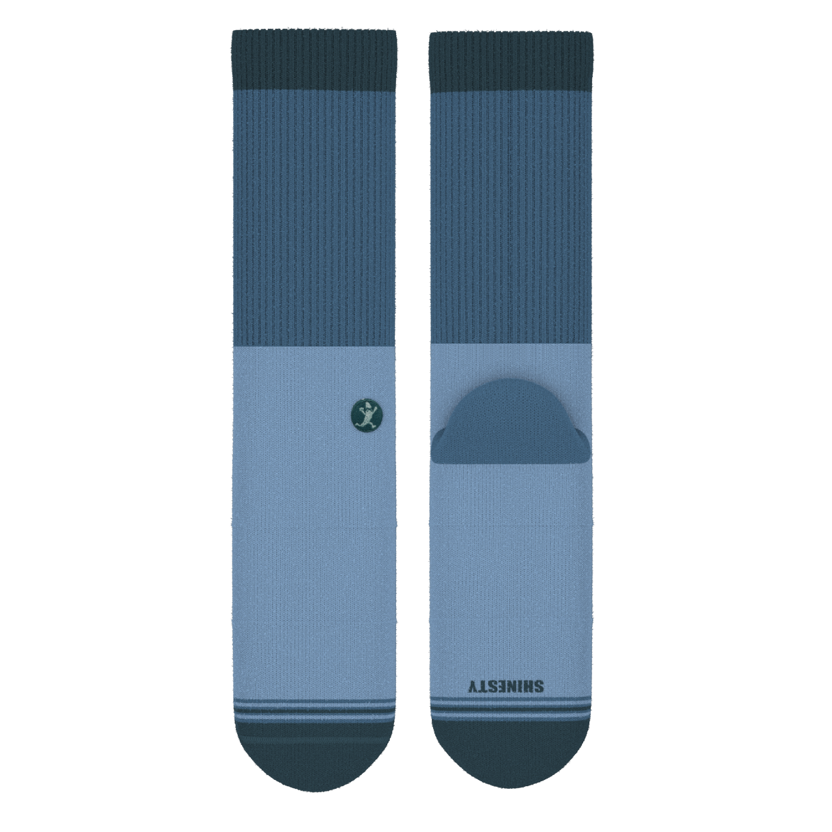 The Atlantic | Blue Color Block Heel Hammock™ Crew Socks from Shinesty