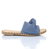 Blue Bows Leather Sandals from Atlantis Handmade Shoes