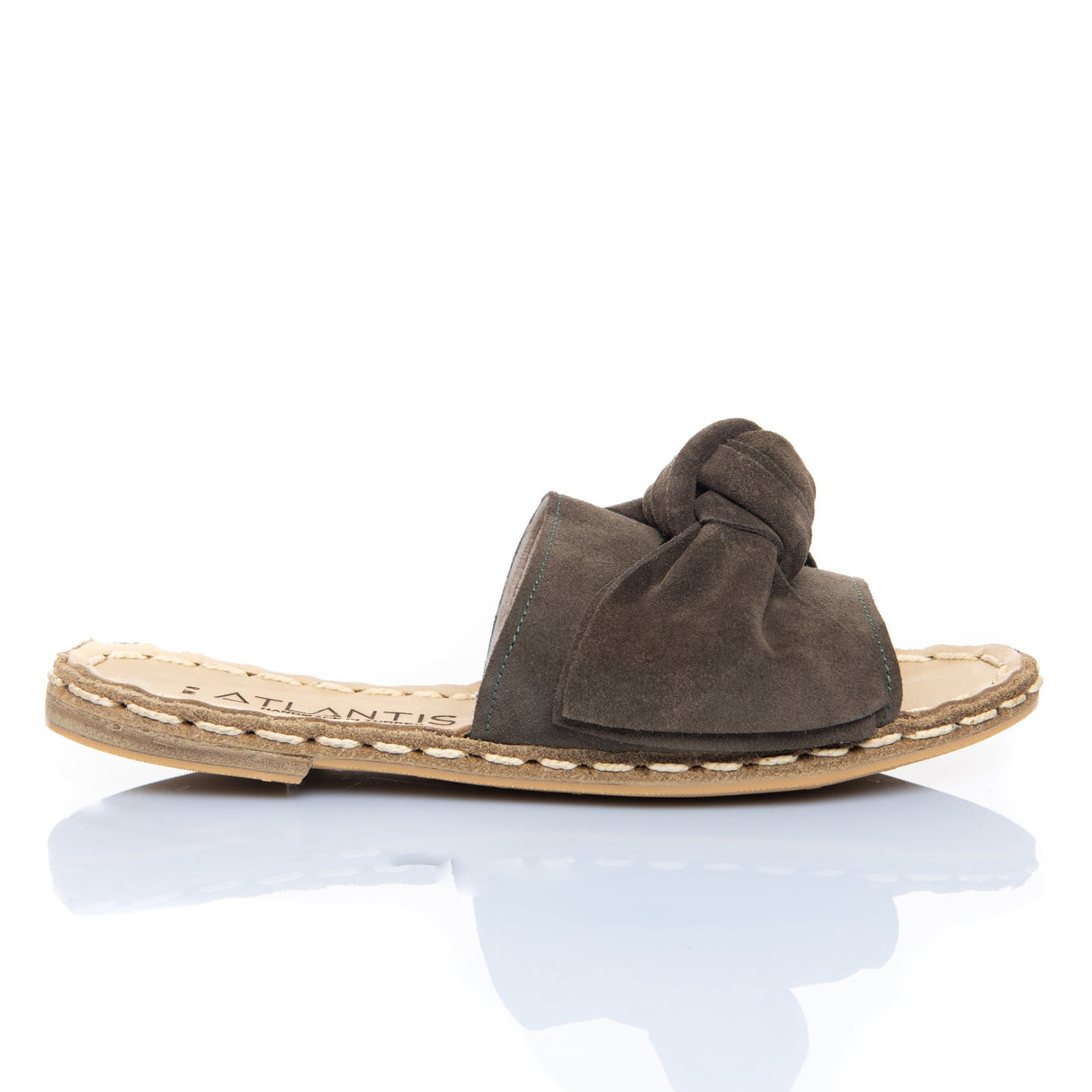 Brown Bows Leather Sandals from Atlantis Handmade Shoes