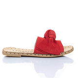 Red Bows Leather Sandals from Atlantis Handmade Shoes