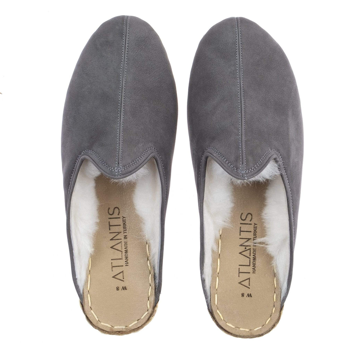Women's Gray Shearlings from Atlantis Handmade Shoes