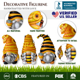Buzzy Trio Set of Three Bumble Bee Gnome Figurines, 6" Tiered Tray Home or Garden Decoration from OrnamentallyYou