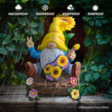 Bloom with Joy Sunflower Gnome 10" Garden Statue Figurine with Guitar, Spring and Summer Home Decoration from OrnamentallyYou