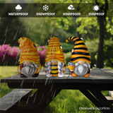 Buzzy Trio Set of Three Bumble Bee Gnome Figurines, 6" Tiered Tray Home or Garden Decoration from OrnamentallyYou