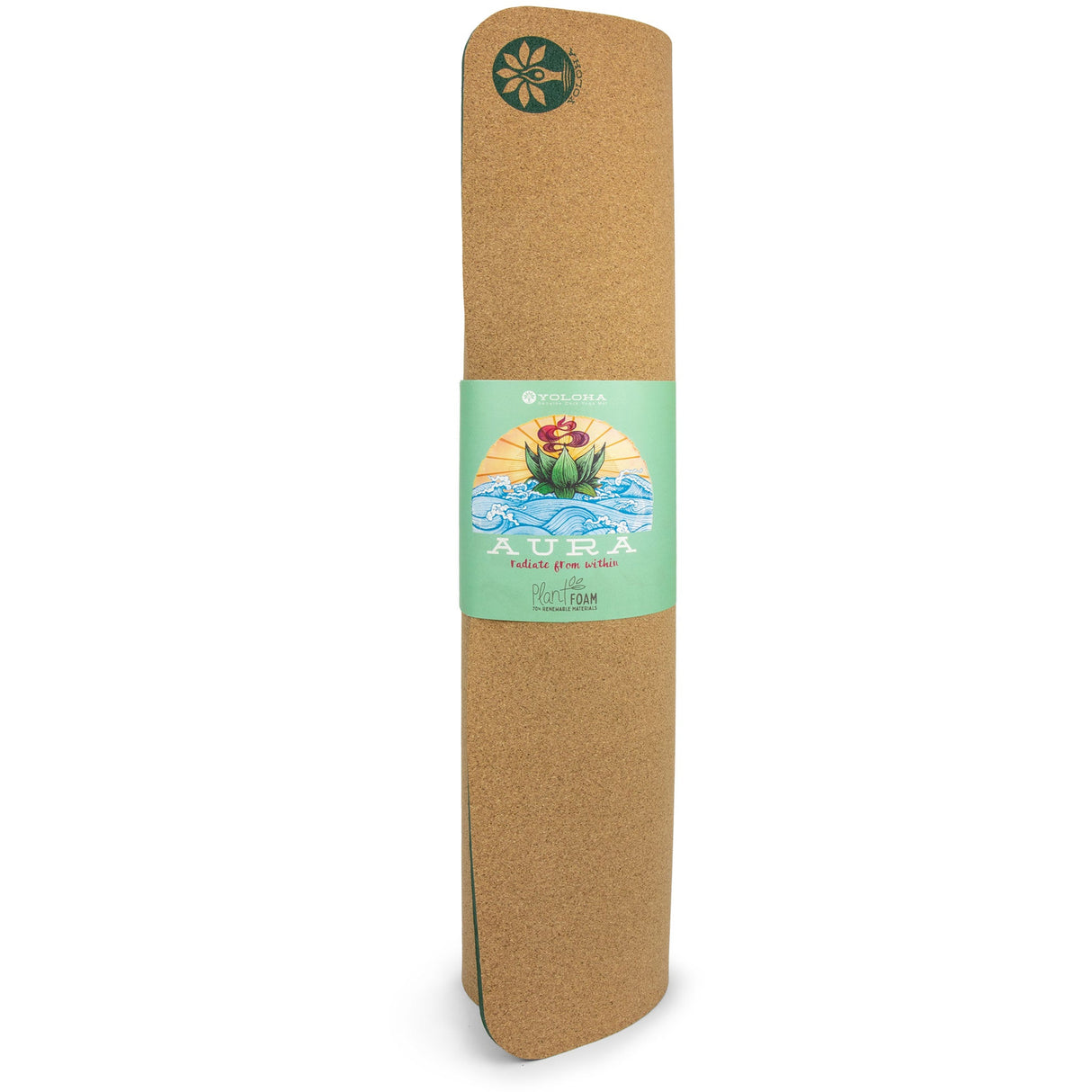 Chakras Aura Cork Yoga Mat from Yoloha Yoga