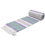 Seafoam Green & Pastel Purple Mexican Falsa Blanket from West Path