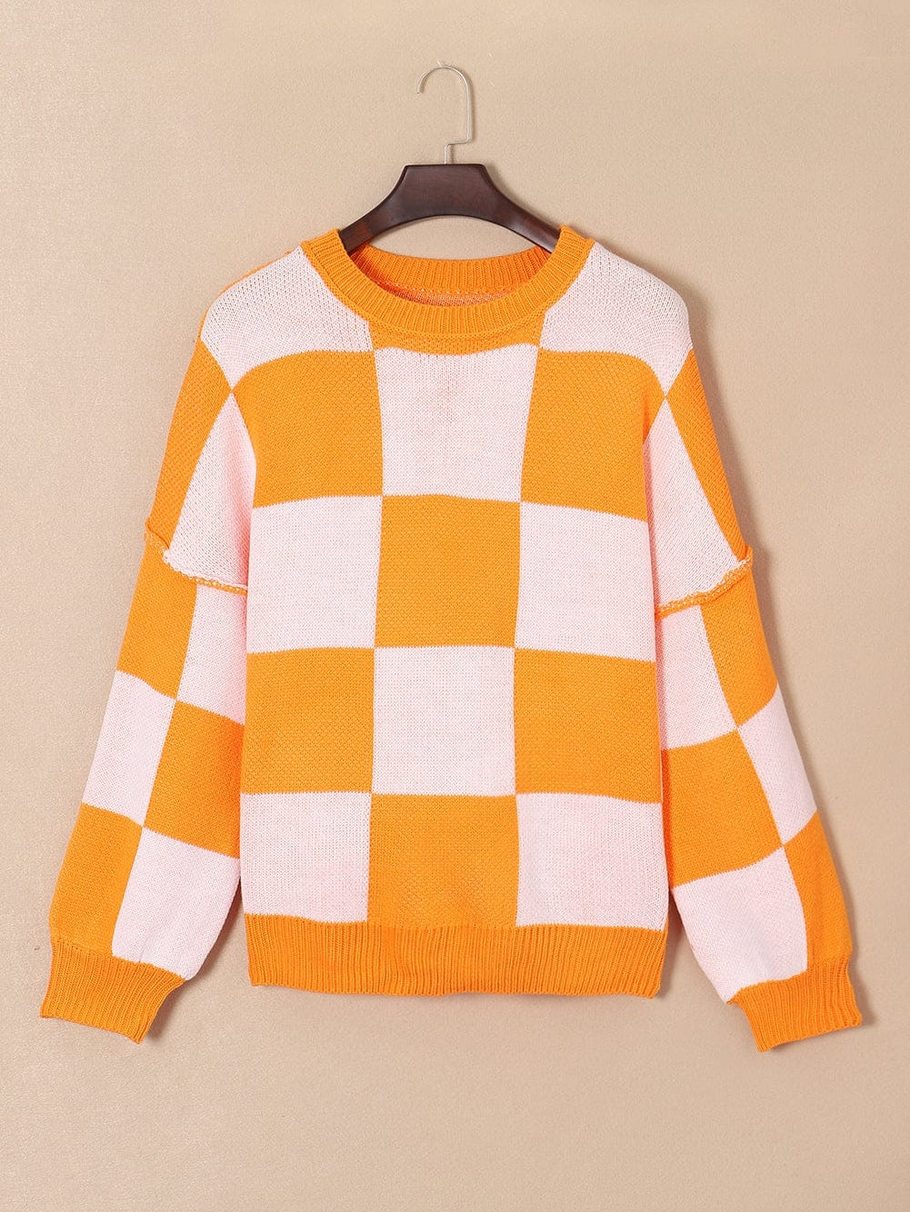 Autumnal Plaid Bishop Sleeve Sweater from MsDressly