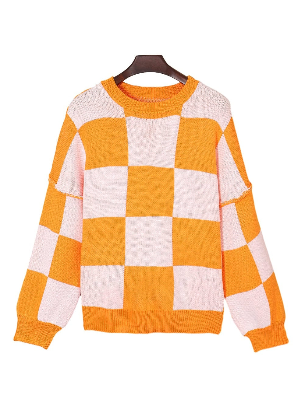 Autumnal Plaid Bishop Sleeve Sweater from MsDressly