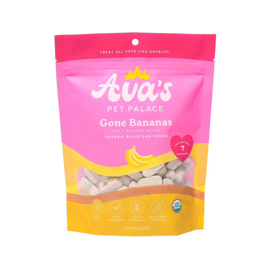 Organic Baked Dog Treats - Gone Bananas from Ava's Pet Palace
