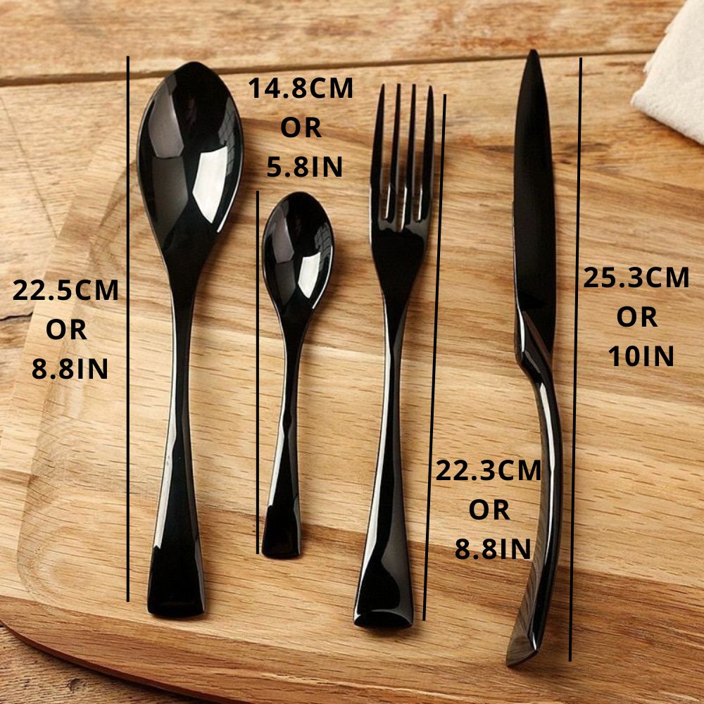 All Black Flatware Set from Moderny