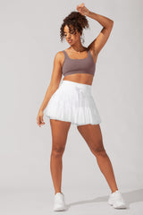 Pirouette Skort - Cool White from POPFLEX
