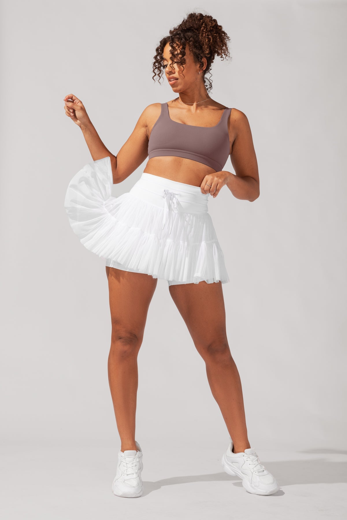 Pirouette Skort - Cool White from POPFLEX