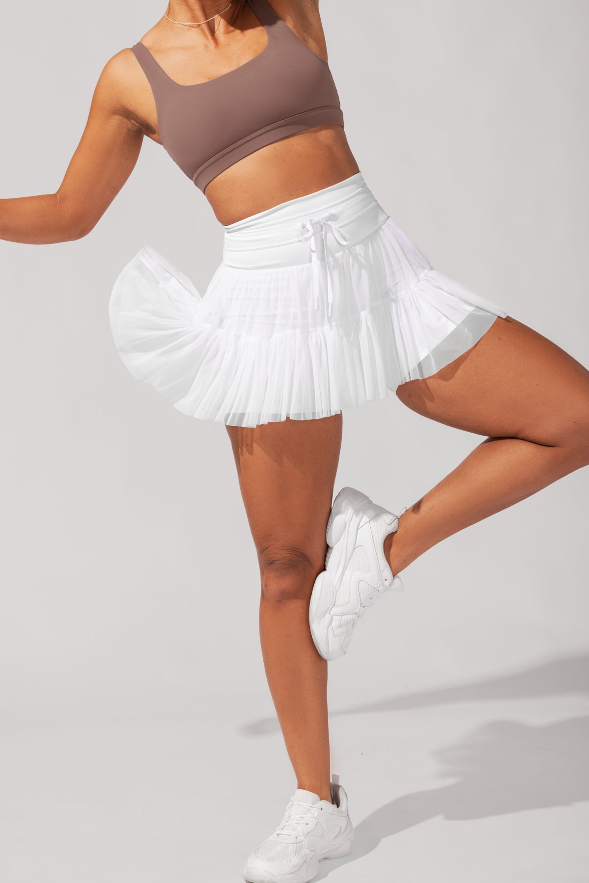 Pirouette Skort - Cool White from POPFLEX