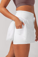 Pirouette Skort - Cool White from POPFLEX