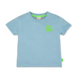 100% Earth loving Kid T-Shirt - Slate Blue/neon from Manymoons
