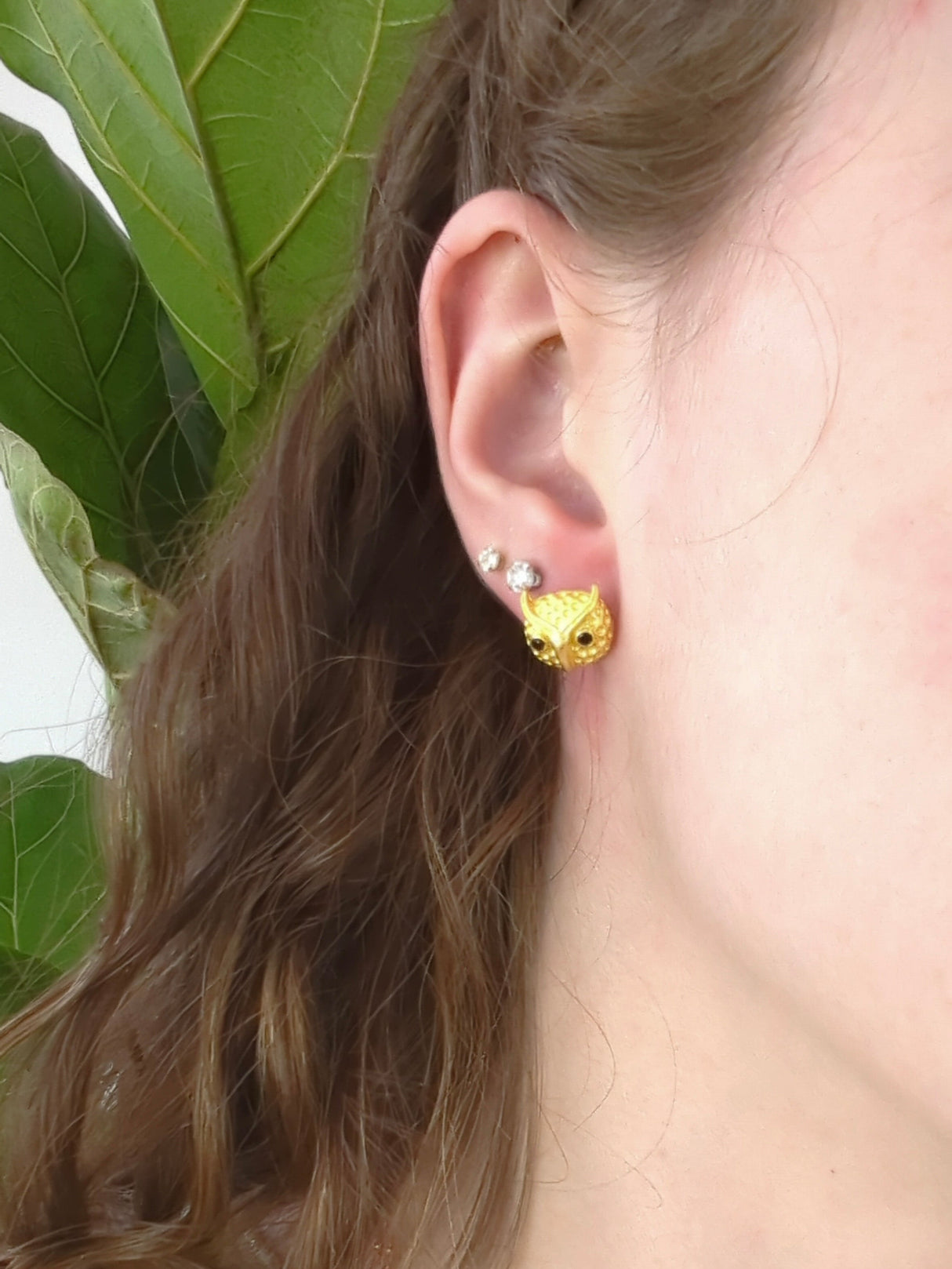 Azia Owl Stud Earrings from Ash & Rose
