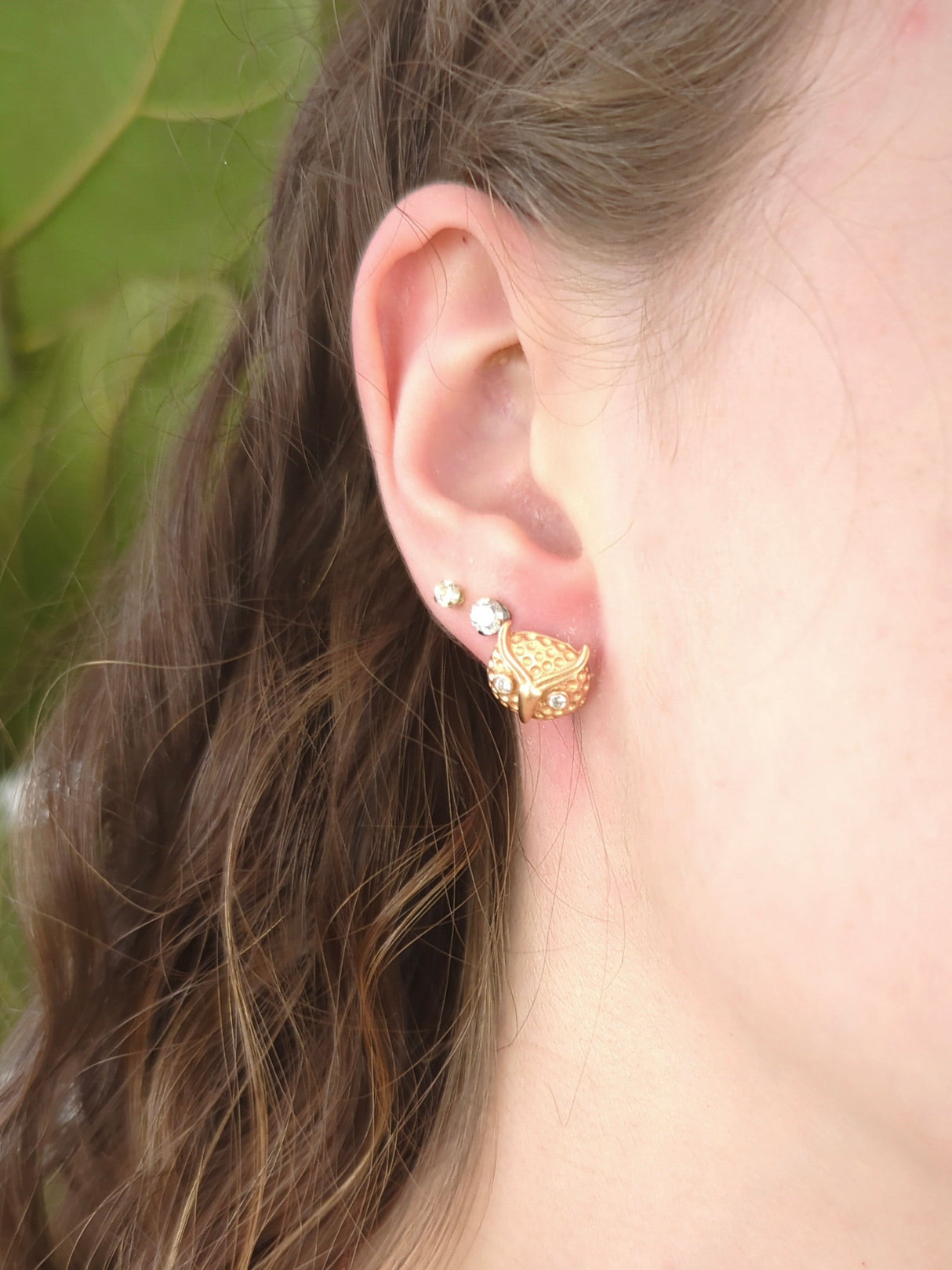 Azia Owl Stud Earrings from Ash & Rose