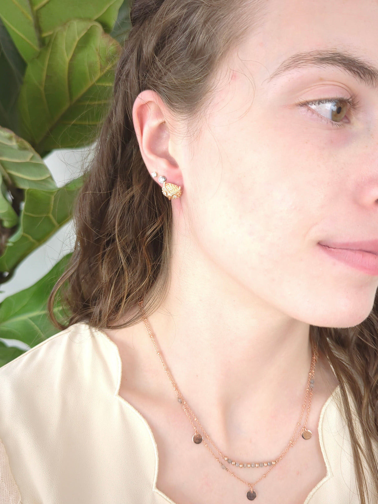 Azia Owl Stud Earrings from Ash & Rose