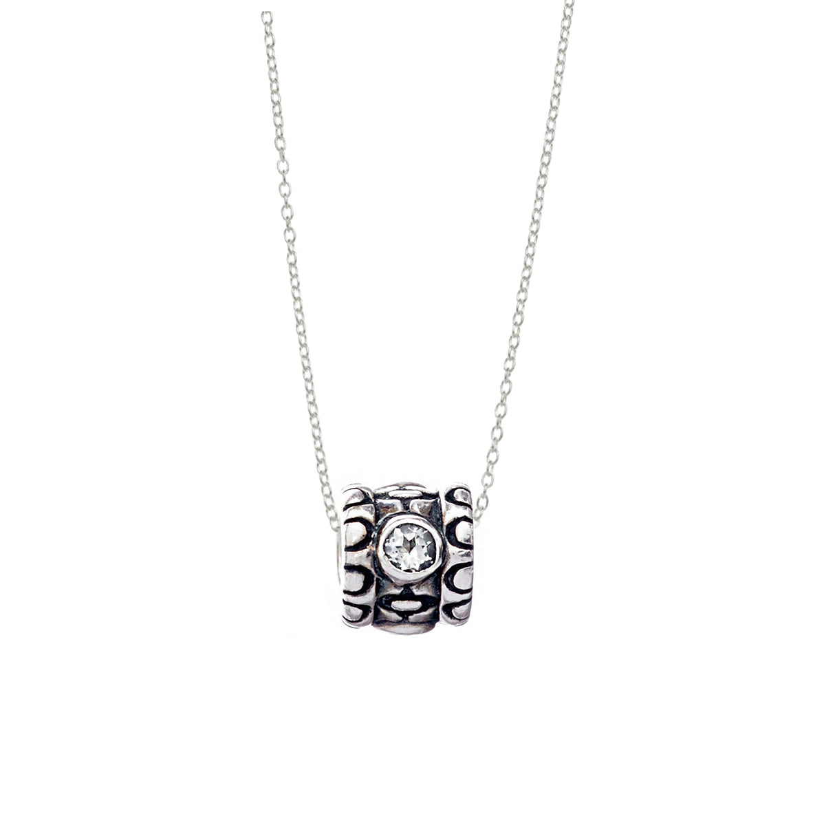 April White Topaz Sterling Silver Bead from Cynthia Gale New York