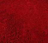 DaDa Bedding Burgundy Red Shaggy Soft Chenille Noodle Carpet Rug Bath Mat from DaDalogy Bedding Collection