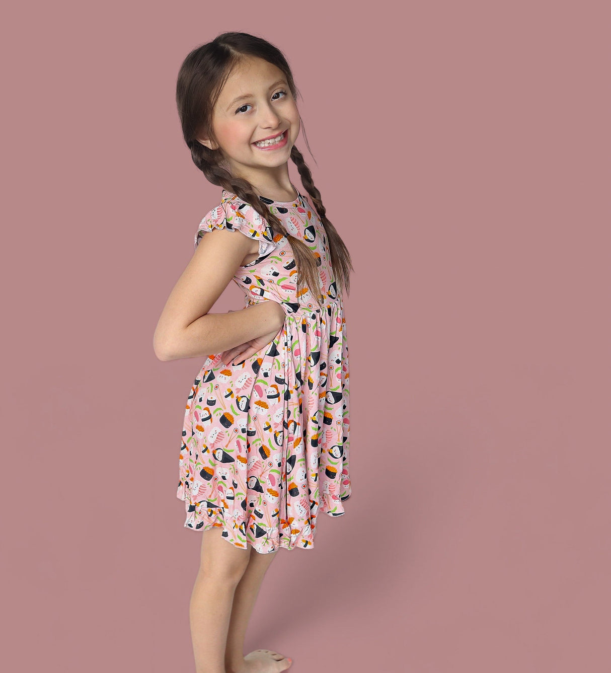 SWEET PEA SUSHI DREAM RUFFLE DRESS from DREAM BIG LITTLE CO