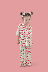 CHERRY BOW BERRY DREAM GIRL'S FLARE SET from DREAM BIG LITTLE CO