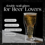 Upside Down Beer Glasses from Dragon Glassware